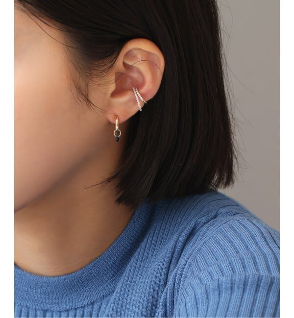Lilas by Spick&Span「オーバルダイヤエタニティーイヤーカフ K10（片耳）」|イヤーカフ|