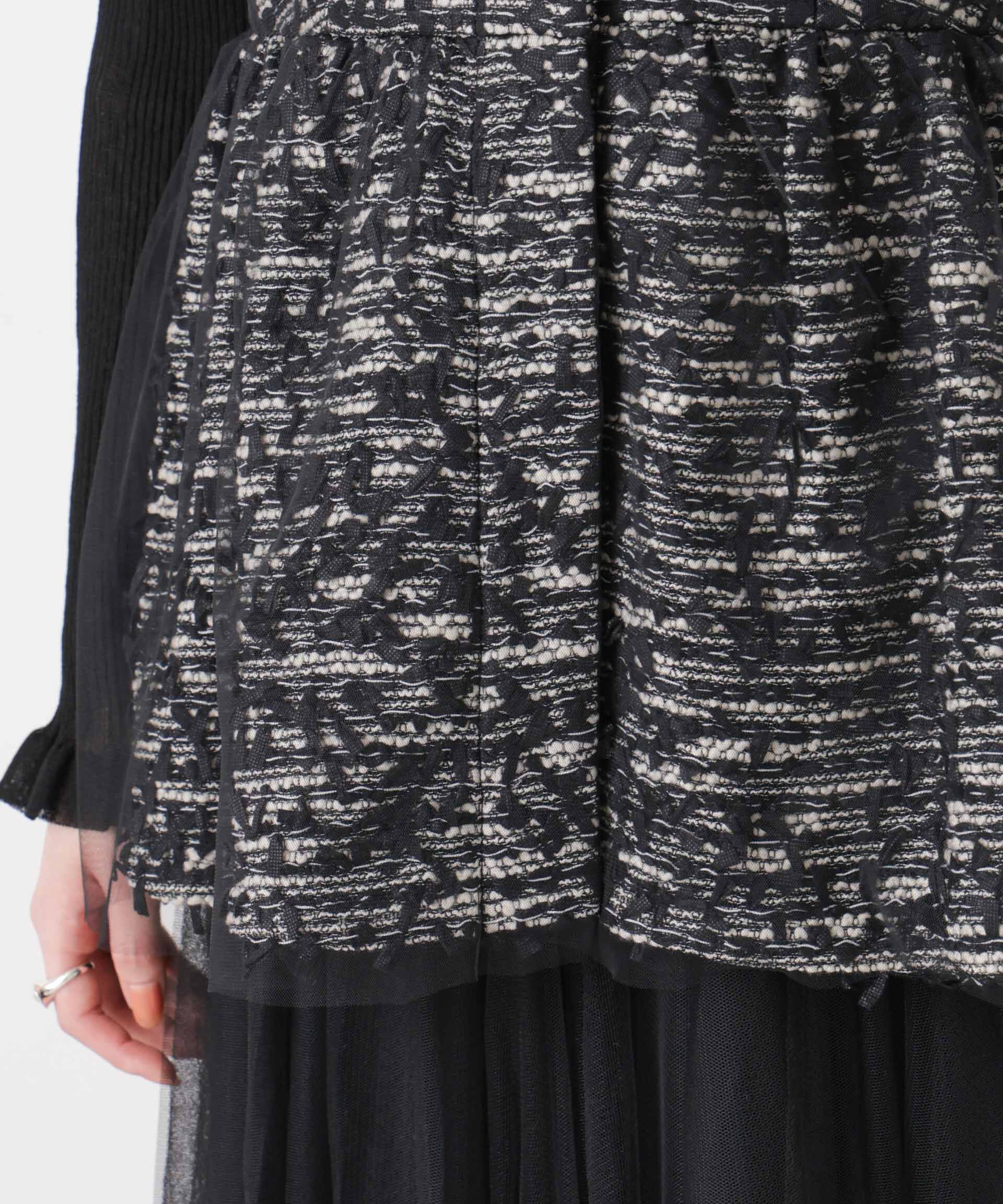 nano･universe「troisieme chaco/ＴWEED&times;TULLE ジレ」|テーラードジャケット|