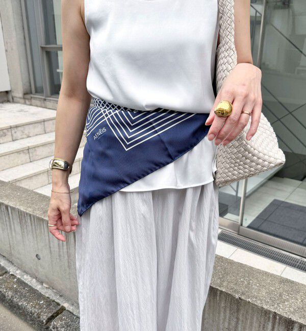 NOLLEY'S sophi「【AENEIS/エイネス】MINIMAL ILLUSION SILK SCARF & SHAWL」|ストール|