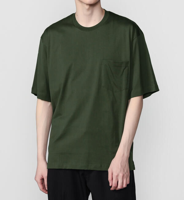 handvaerk | 60/2 クルーネックビッグポケットTシャツ SOLID MEN