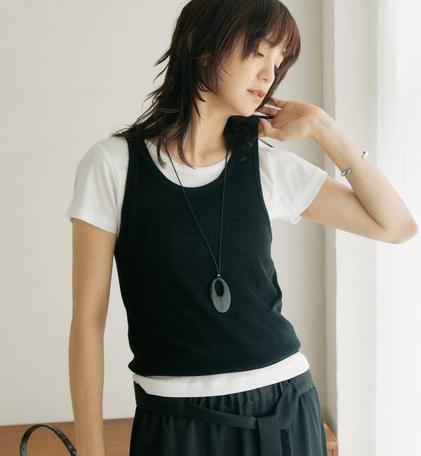  「【A・MONN】【セット着用可】tank KNIT」|ニット・セーター|