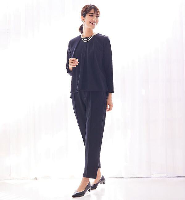 abahouse mavie「カットジョーゼットイージーテーパードパンツ」|その他|