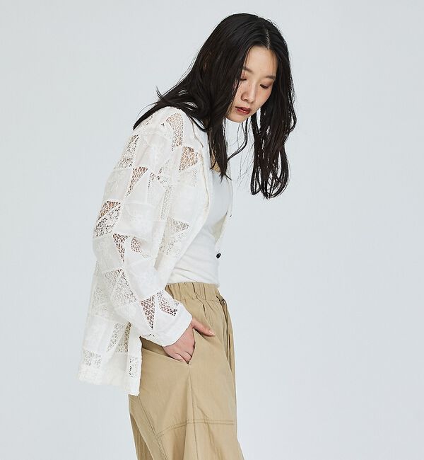 abahouse mavie「【セットアップ対応】刺繍レースジャケット」|その他|