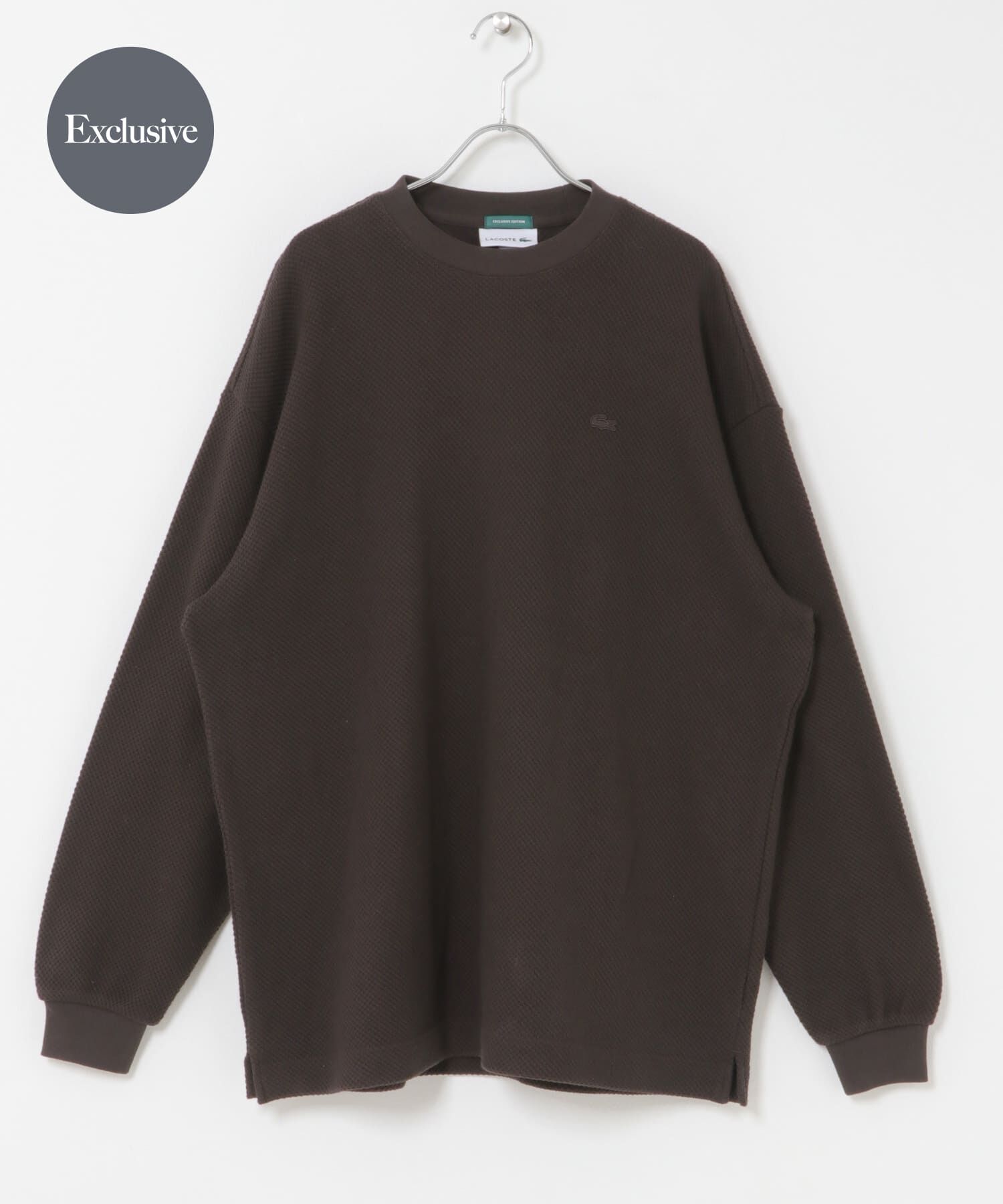 URBAN RESEARCH DOORS「『別注』LACOSTE&times;DOORS　HEAVY PIQUE LONG-SLEEVE」|Tシャツ・カットソー|ブラウン