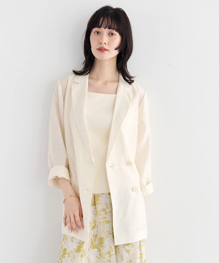 YECCA VECCA「【尾崎紗代子さん着用】シアーテーラードジャケット」|テーラードジャケット|