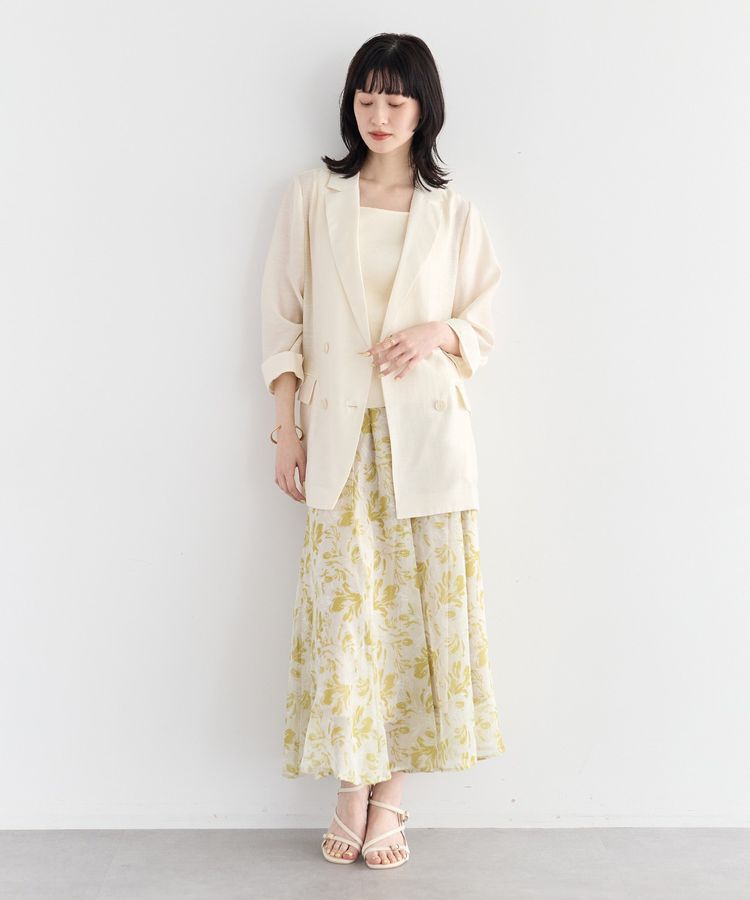 YECCA VECCA「【尾崎紗代子さん着用】シアーテーラードジャケット」|テーラードジャケット|