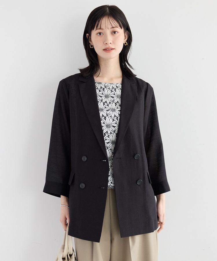 YECCA VECCA「【尾崎紗代子さん着用】シアーテーラードジャケット」|テーラードジャケット|