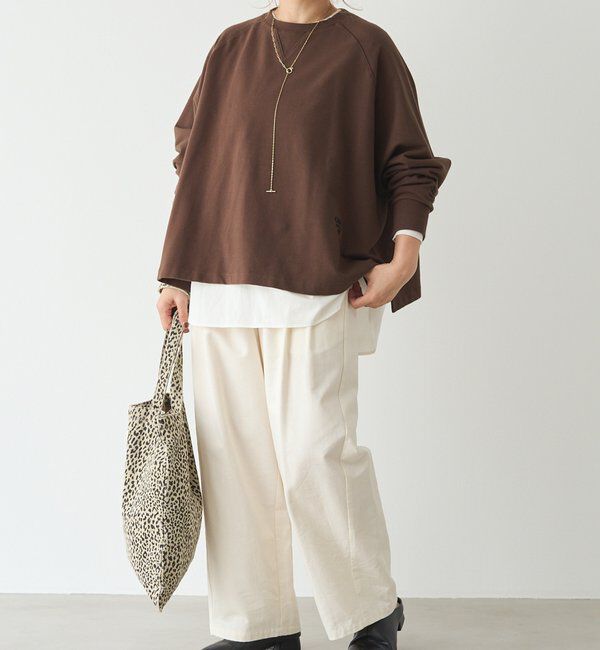  「ストレッチ裏毛オーバーサイズスウェット」|プルオーバー|