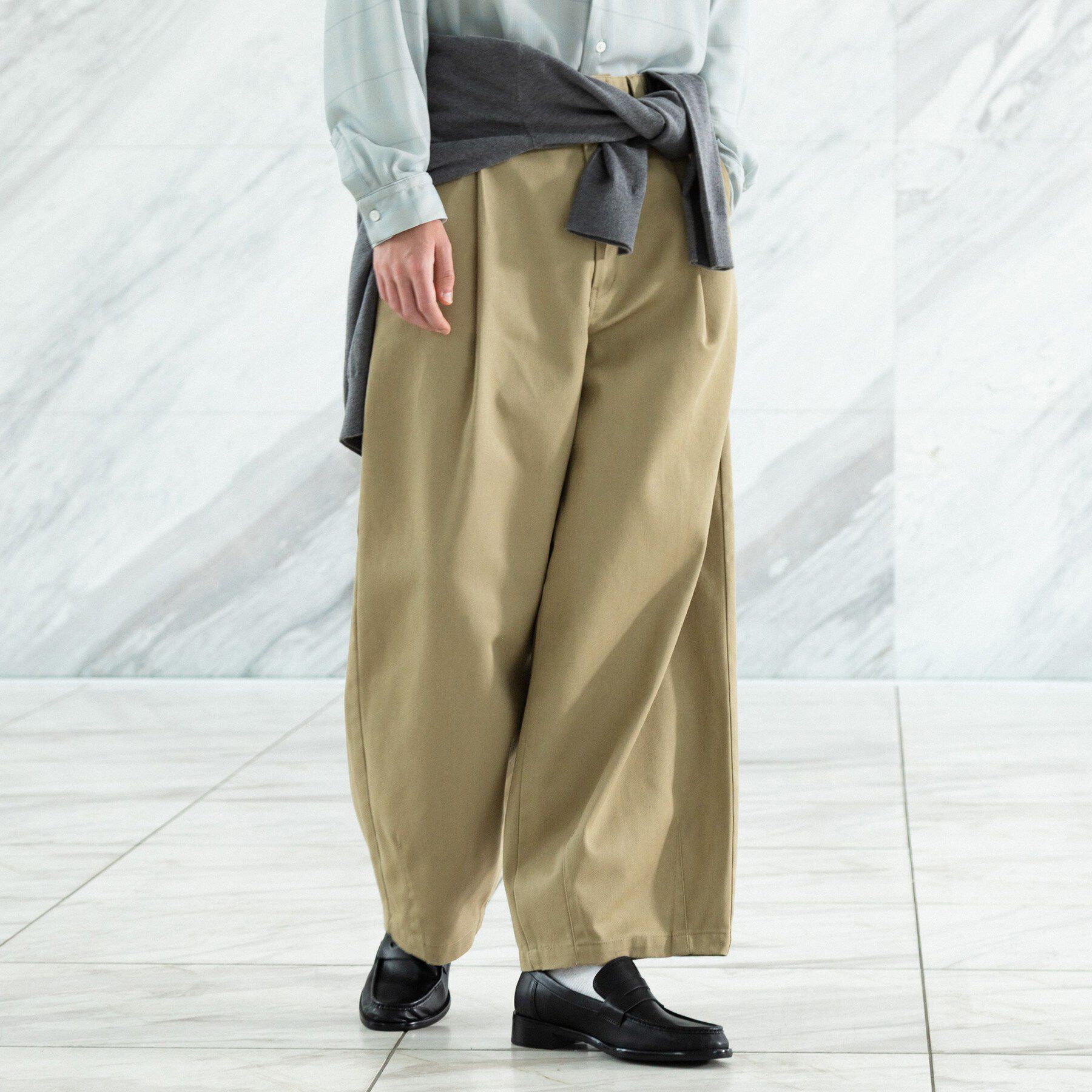 tk.TAKEO KIKUCHI「【別注】Dickies(R)　TRバレルパンツ」|その他|ベージュ(052)