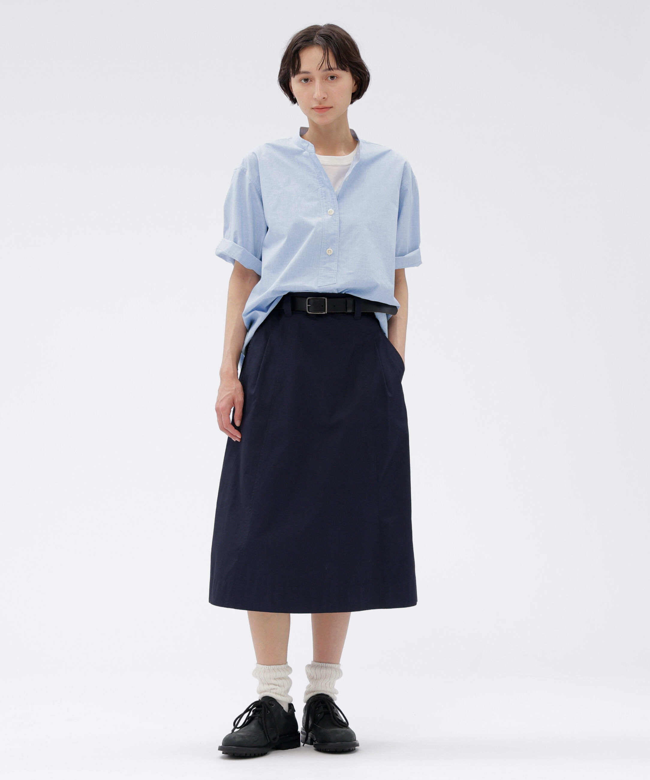 MHL.「HIGHCOUNT TOP DYED COTTON SHIRT」|シャツ・ブラウス|