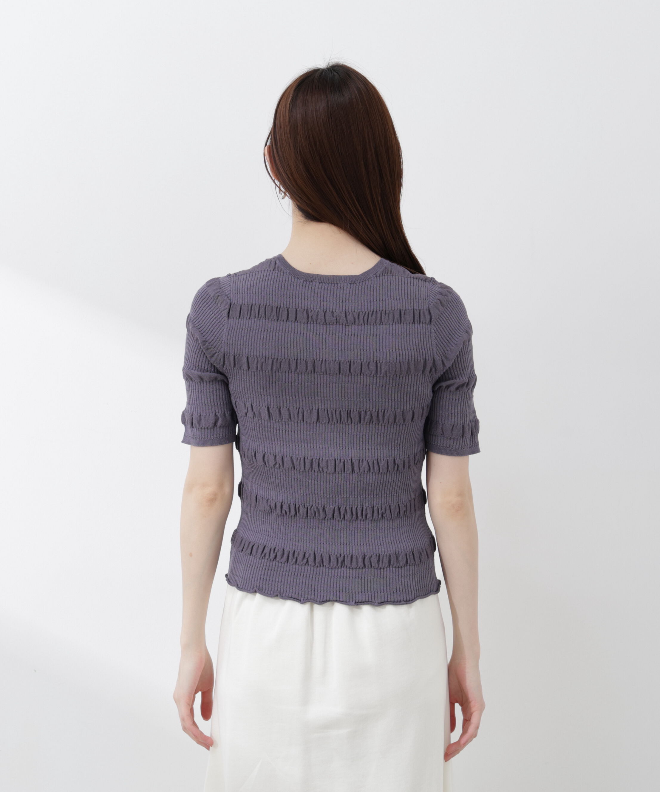 PROPORTION BODY DRESSING「〈a/mie〉変形リブニット 26SS」|カーディガン|