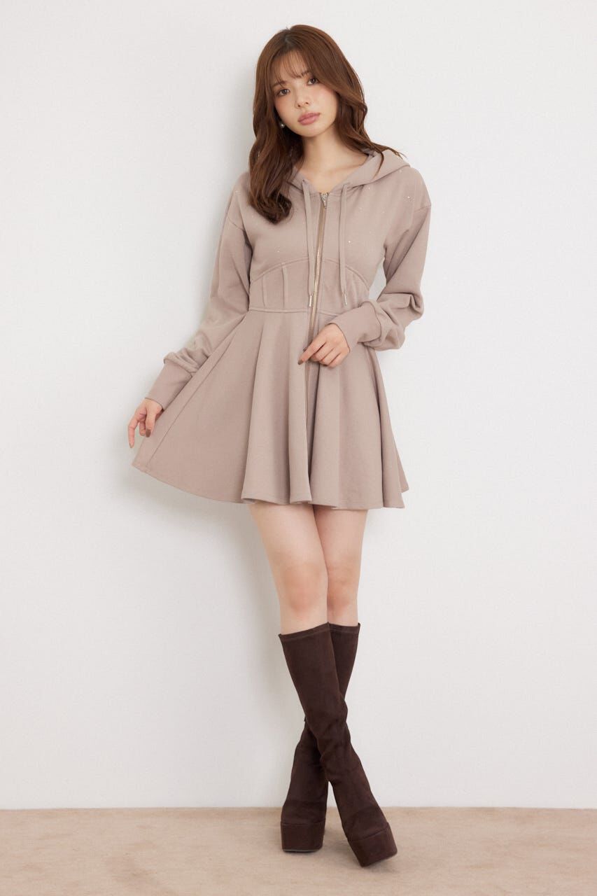 rienda「フーディーミニカットワンピース」|ワンピース|