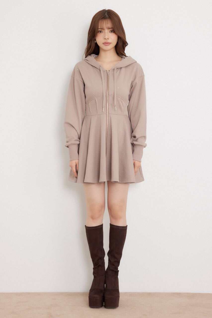 rienda「フーディーミニカットワンピース」|ワンピース|