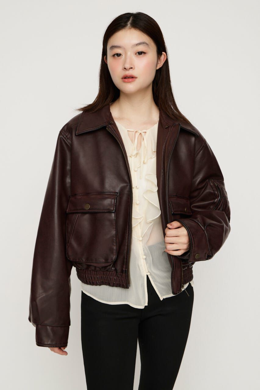SLY「WASHED PUFFER SHORT ブルゾン」|ブルゾン・スタジャン|