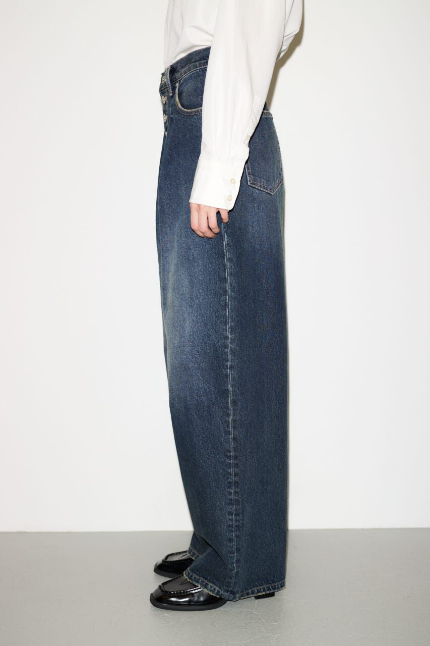 SLY「BUTTONFLY TUCK LOOSE PT-AB」|デニム|