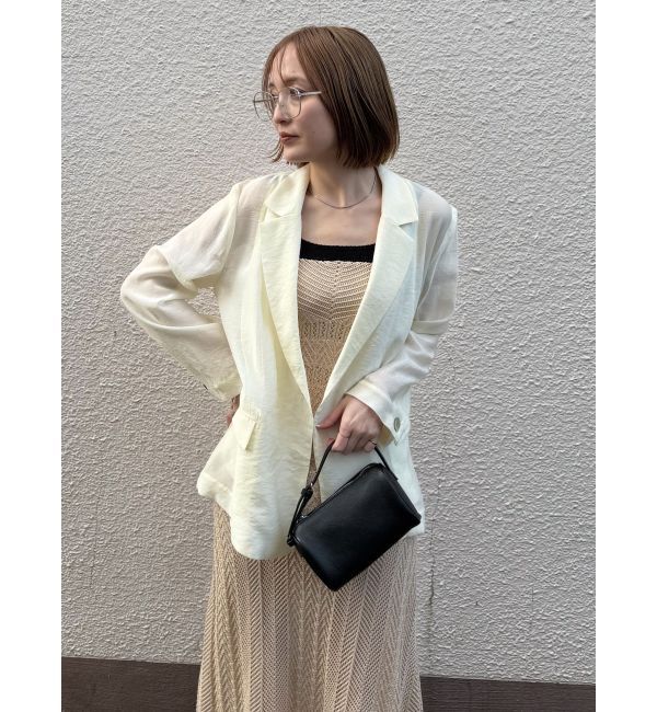 LAGUNAMOON「シェルボタンシアージャケット」|テーラードジャケット|