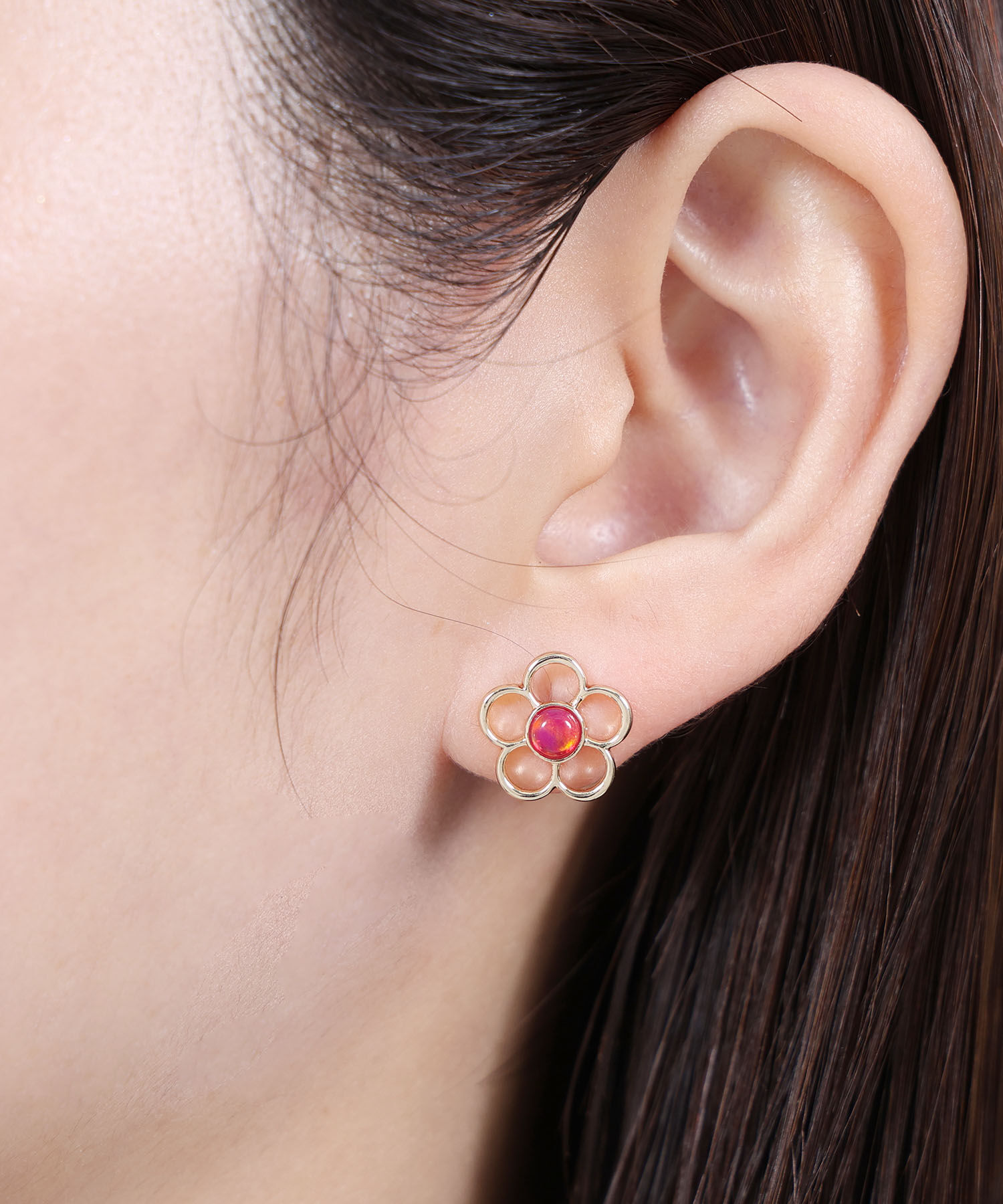 MARY QUANT「ソライロエポ ピアス」|ピアス|レッド