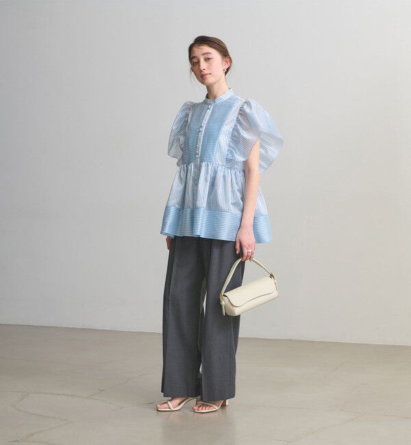 シルキー ギャザー フリルブラウス ‐ウォッシャブル‐（UNITED ARROWS