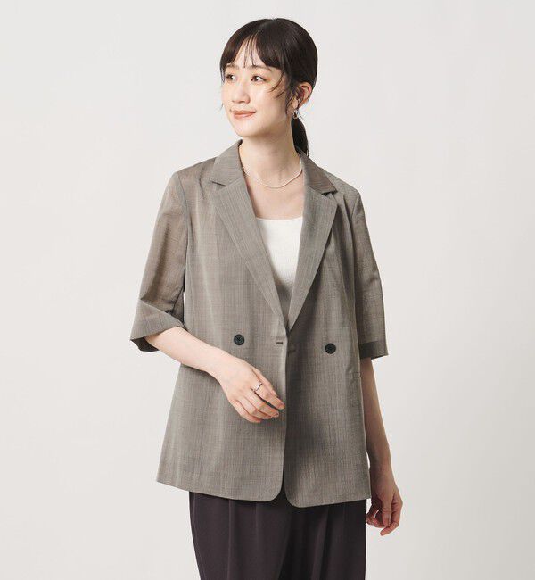 UNITED ARROWS「シアー テーラードジャケット ‐ウォッシャブル‐」|テーラードジャケット|