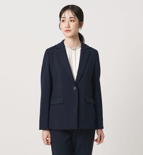 UNITED ARROWS「ダブルクロス ジャケット ‐ストレッチ ウォッシャブル‐」|テーラードジャケット|