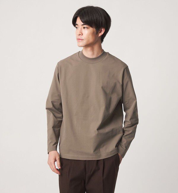 UNITED ARROWS green label relaxing「【WEB限定】JUST fit クリーン カノコ モックネック 長袖 Tシャツ -抗菌-」|Tシャツ・カットソー|MOCA