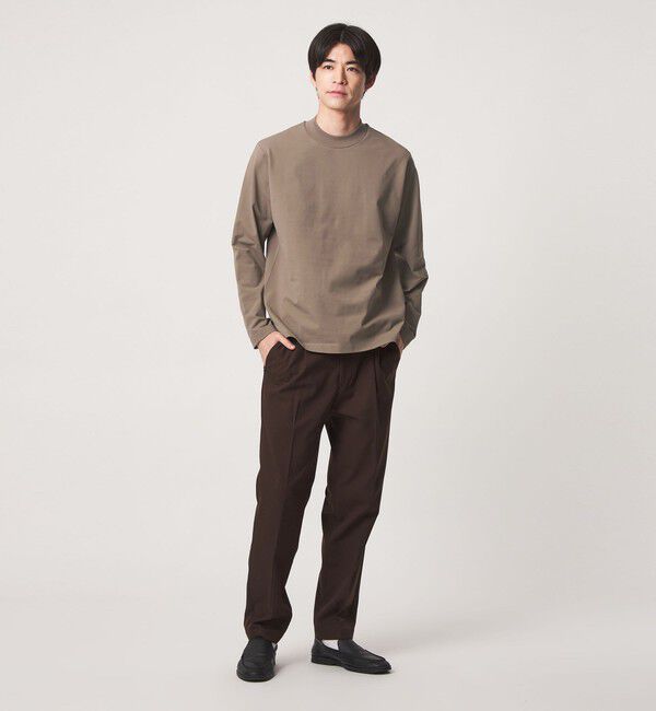 UNITED ARROWS green label relaxing「【WEB限定】JUST fit クリーン カノコ モックネック 長袖 Tシャツ -抗菌-」|Tシャツ・カットソー|