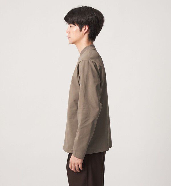UNITED ARROWS green label relaxing「【WEB限定】JUST fit クリーン カノコ モックネック 長袖 Tシャツ -抗菌-」|Tシャツ・カットソー|