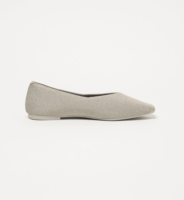 UNITED ARROWS green label relaxing「ウェルネス ニット スクエアVカット シューズ 撥水 ウォッシャブル」|バレエシューズ|