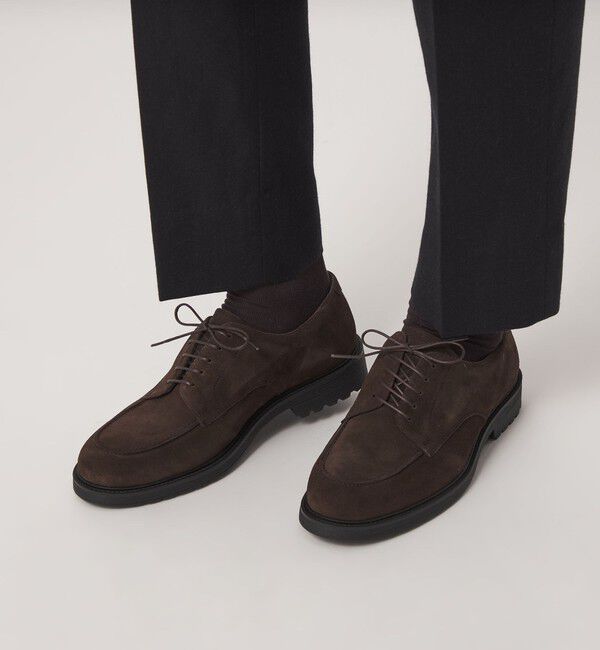 UNITED ARROWS green label relaxing「GLR ハッスイ アクティブ スエード Uチップ レザーシューズ ドレスシューズ -撥水-」|ビジネス・ドレスシューズ|DK.BROWN