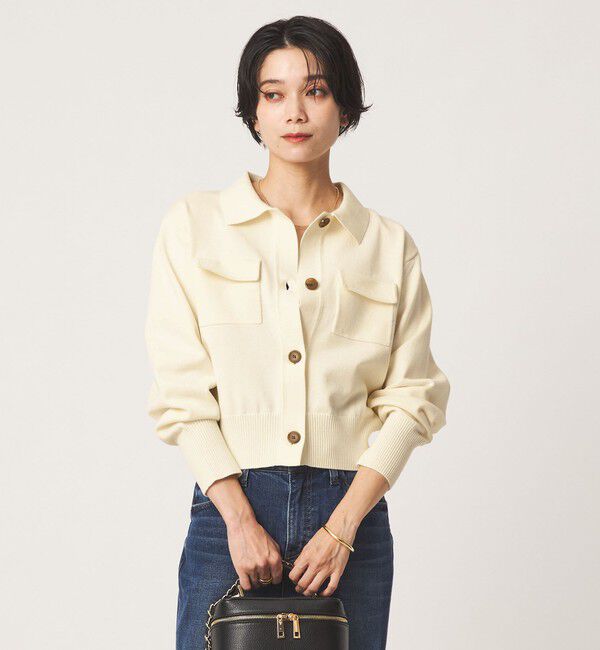 UNITED ARROWS green label relaxing「ポロニット カーディガン」|カーディガン|OFF WHITE