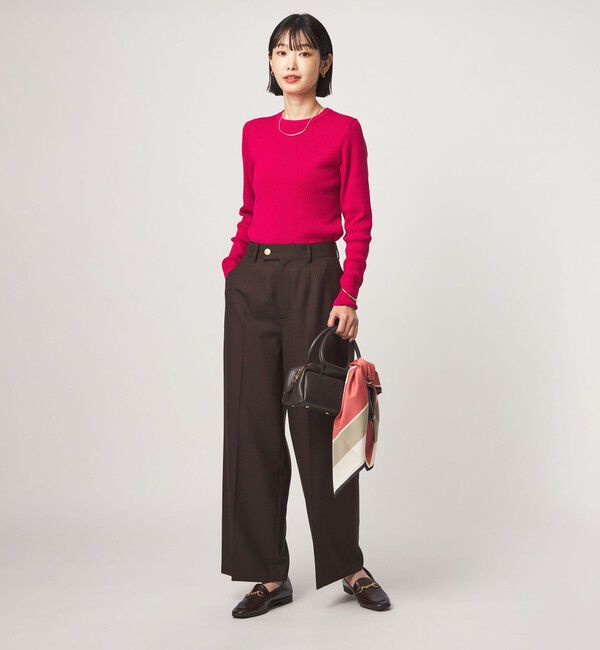 UNITED ARROWS green label relaxing「＜1_OF MINE＞リブ クルーネック ロングスリーブ プルオーバー ニット マシンウォッシャブル」|ニット・セーター|