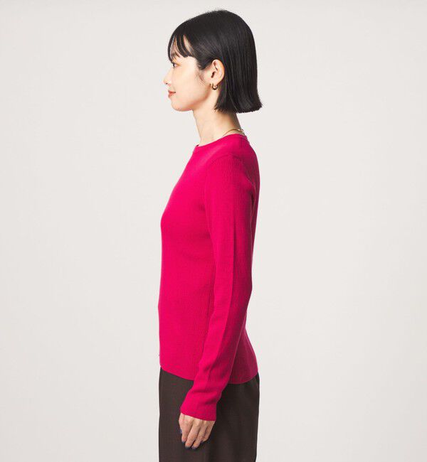UNITED ARROWS green label relaxing「＜1_OF MINE＞リブ クルーネック ロングスリーブ プルオーバー ニット マシンウォッシャブル」|ニット・セーター|