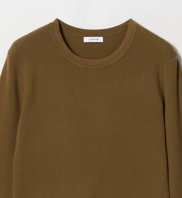 UNITED ARROWS green label relaxing「＜1_OF MINE＞リブ クルーネック ロングスリーブ プルオーバー ニット マシンウォッシャブル」|ニット・セーター|