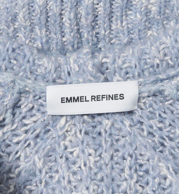 EMMEL REFINES「＜EMMEL REFINES＞EM メランジ フーディー カーディガン」|ニット・セーター|