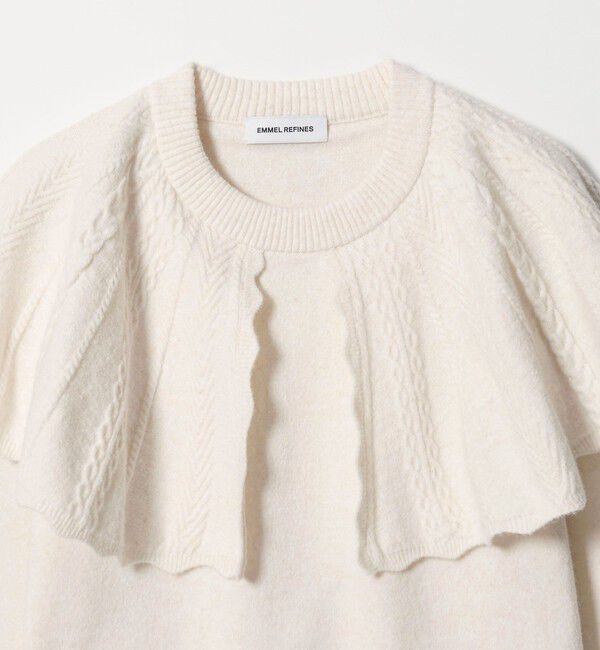 EMMEL REFINES「＜EMMEL REFINES＞EM ケーブルケープ ニットプルオーバー」|ニット・セーター|