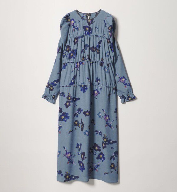 EMMEL REFINES「＜EMMEL REFINES＞EM カットドビー プリント ティアード ワンピース」|ワンピース|