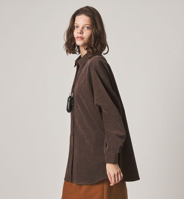 STEVEN ALAN「＜Steven Alan＞ランダム コーデュロイ ドルマンスリーブ シャツ」|シャツ・ブラウス|DK.BROWN