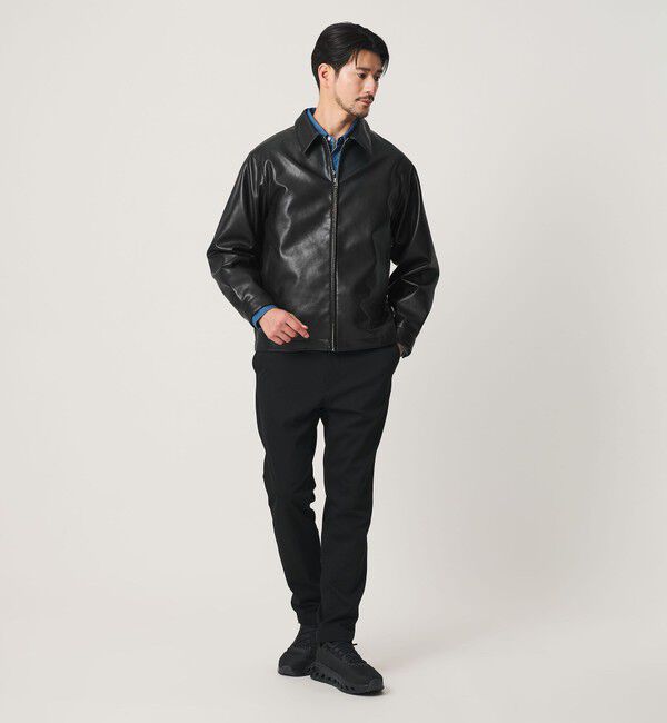 BEAUTY&YOUTH UNITED ARROWS「【WEB限定 WARDROBE SMART】レザーライク ジップ ブルゾン」|ブルゾン・スタジャン|