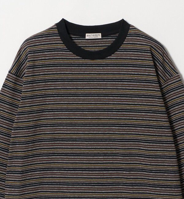 BEAUTY&YOUTH UNITED ARROWS「ラフィー マルチ ボーダー クルーネック カットソー」|Tシャツ・カットソー|