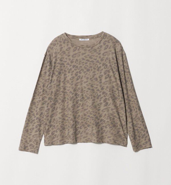 BEAUTY&YOUTH UNITED ARROWS「コットン レオパードロングスリーブ プルオーバー」|Tシャツ・カットソー|BEIGE