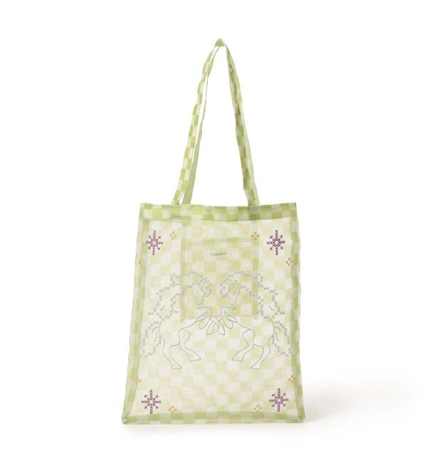 Ray BEAMS 「【別注】Casselini / チュール刺繍トート」|トートバッグ|LIME_GREEN
