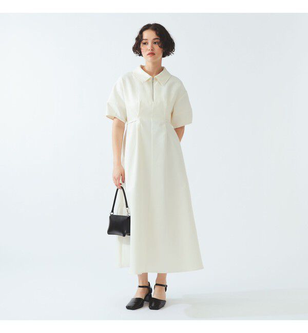 Ray BEAMS 「ハーフ ジップ シャツ ワンピース」|ワンピース|
