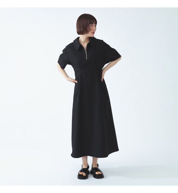 Ray BEAMS 「ハーフ ジップ シャツ ワンピース」|ワンピース|