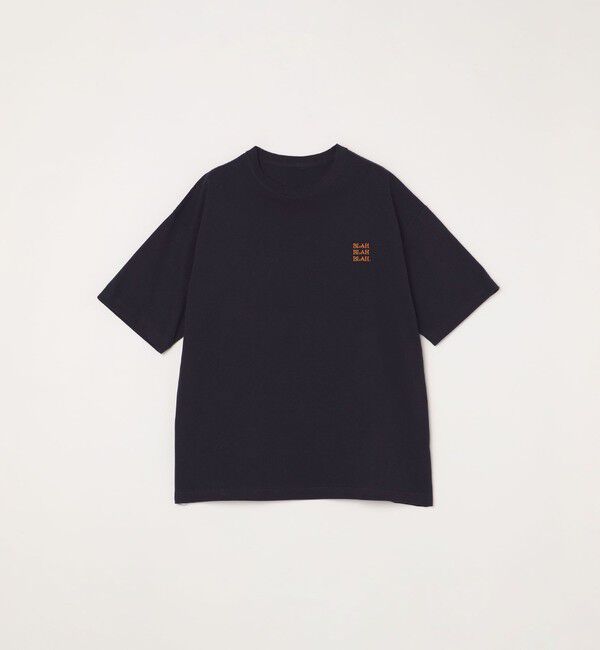 SHIPS any「【WEB限定】SHIPS any: BLAH BLAH BLAH.ワンポイント 刺繍 ルーズ Tシャツ(ユニセックス)◇」|Tシャツ・カットソー|