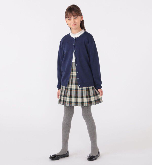 SHIPS KIDS「SHIPS KIDS:140～150cm / レース ピンタック 長袖 ブラウス」|シャツ・ブラウス|