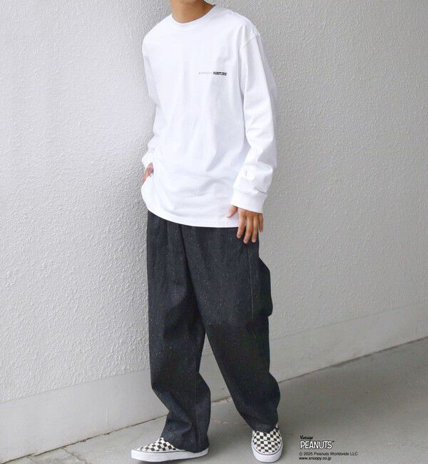 SHIPS any「SHIPS any: SNOOPY コラボ 75th グラフィック プリント Tシャツ(ロンT)◆」|Tシャツ・カットソー|
