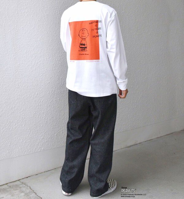 SHIPS any「SHIPS any: SNOOPY コラボ 75th グラフィック プリント Tシャツ(ロンT)◆」|Tシャツ・カットソー|