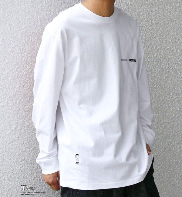 SHIPS any「SHIPS any: SNOOPY コラボ 75th グラフィック プリント Tシャツ(ロンT)◆」|Tシャツ・カットソー|