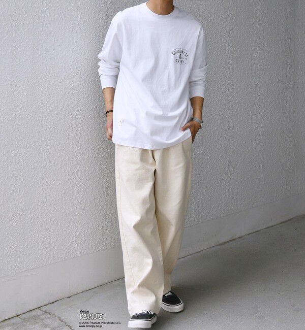 SHIPS any「SHIPS any: SNOOPY コラボ 75th グラフィック プリント Tシャツ(ロンT)◆」|Tシャツ・カットソー|