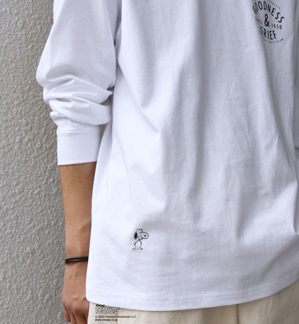 SHIPS any「SHIPS any: SNOOPY コラボ 75th グラフィック プリント Tシャツ(ロンT)◆」|Tシャツ・カットソー|